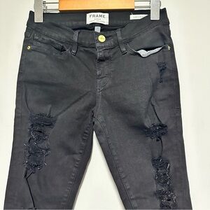 Frame Denim Le Skinny de Jeanne Distressed Size 26